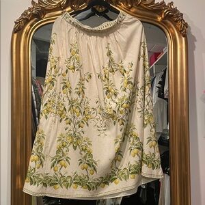 Max Studio Lemon Leaf Skirt like NEW